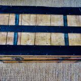 Cargo trunk or seat. Wood and metal, France circa 1900.