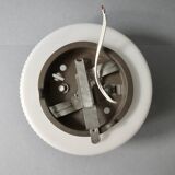 Wall or ceiling light in metal and matt white glass, 1950s