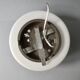 Wall or ceiling light in metal and matt white glass, 1950s