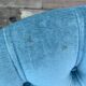 Fauteuil crapaud velours bleu