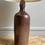 Vintage stoneware bottle lamp