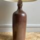 Vintage stoneware bottle lamp