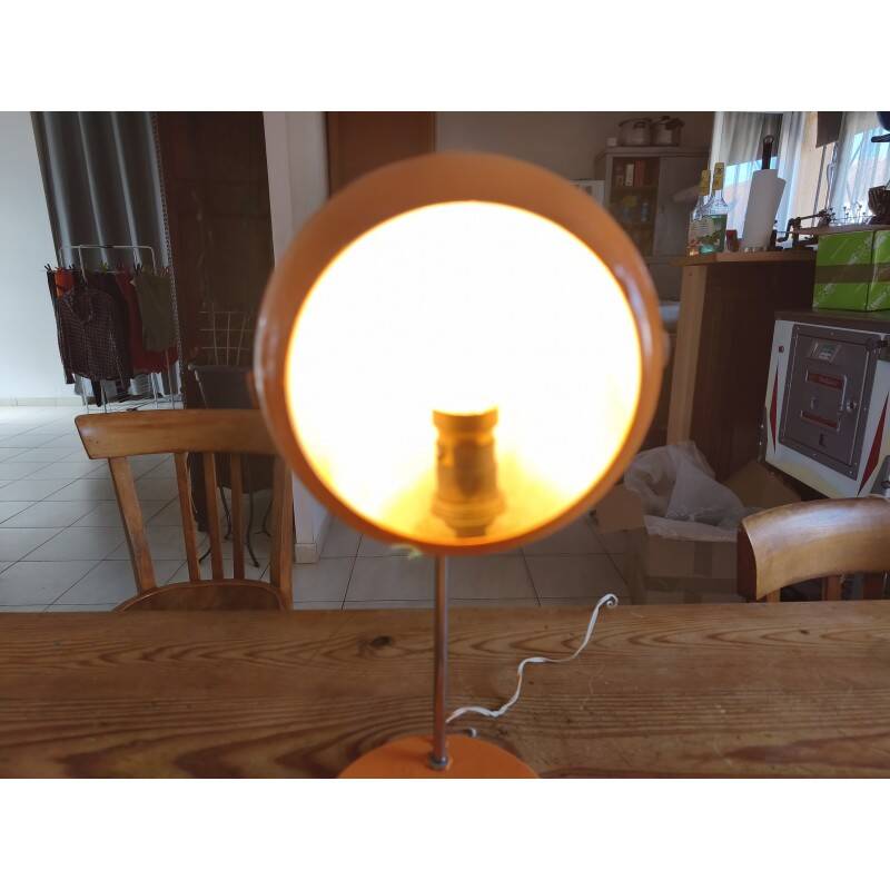 Vintage orange metal lamp
