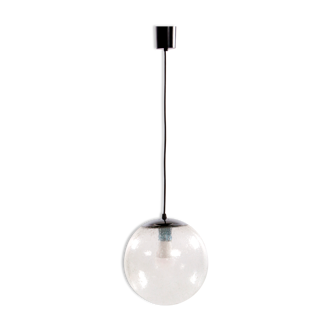 Glass globe hanging lamp by Doria Leuchten, 1970s