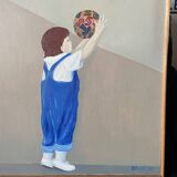 L'enfant au ballon - art figuratif contemporain