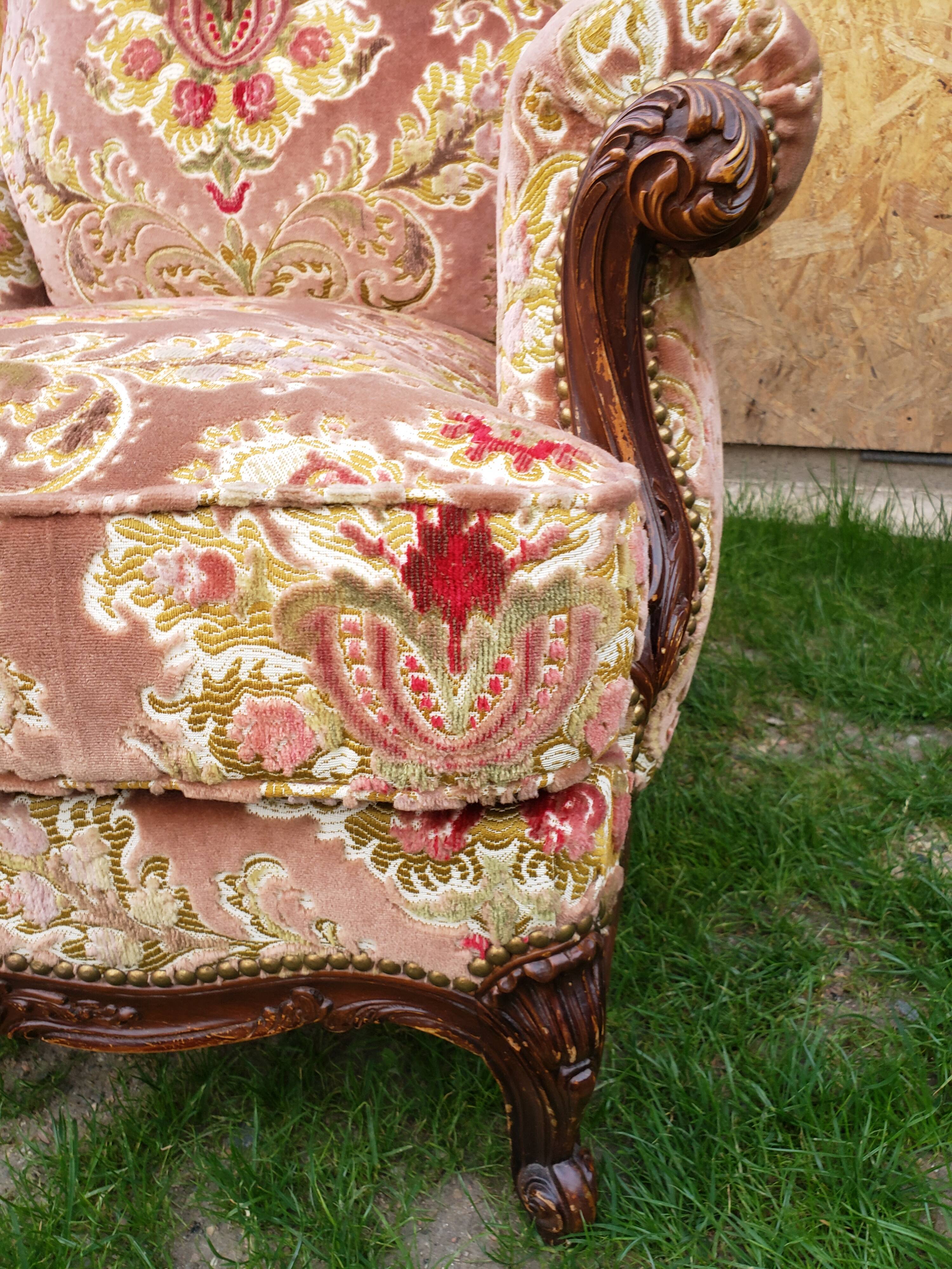 Armchair bergère style Louis XVI