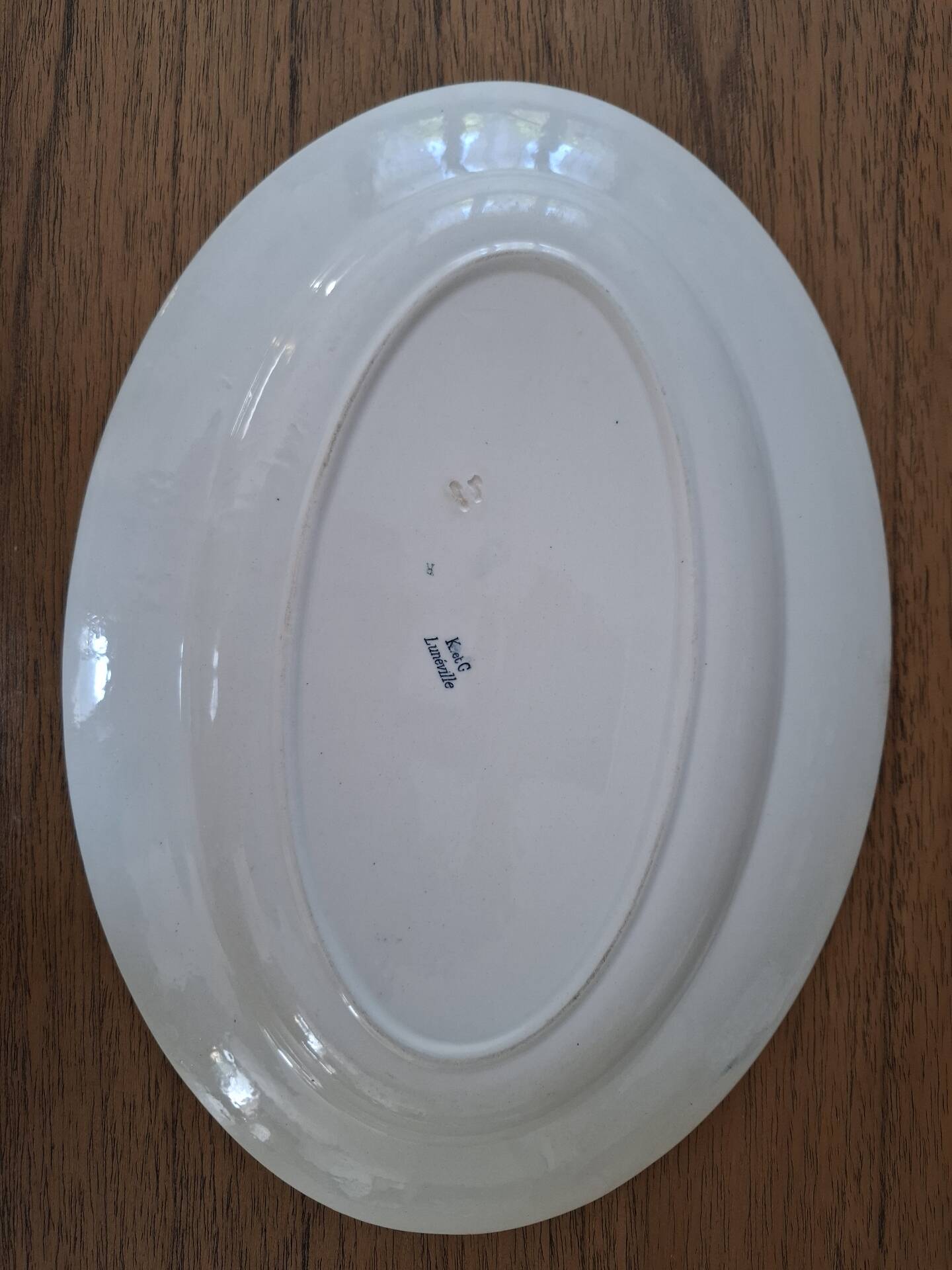 Oval ironstone plate