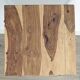 Oak and metal side table — industrial / art deco design
