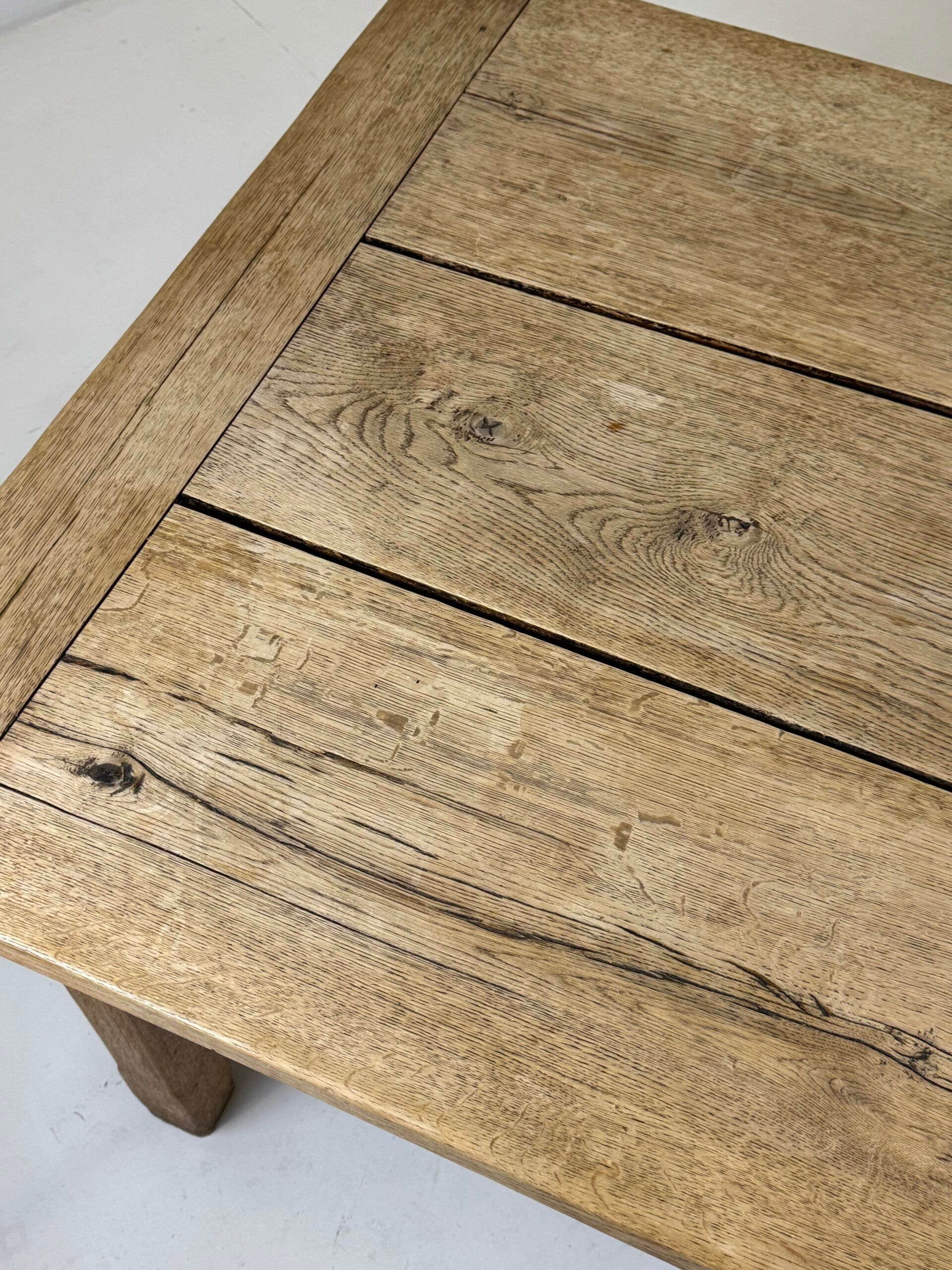 Table de monastère française en chêne du 19ème siècle