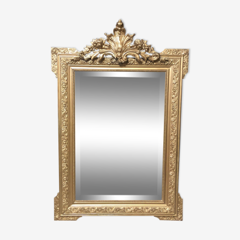 Old beveled mirror louis xv style