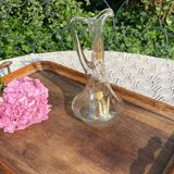 Small old enameled carafe / soliflore