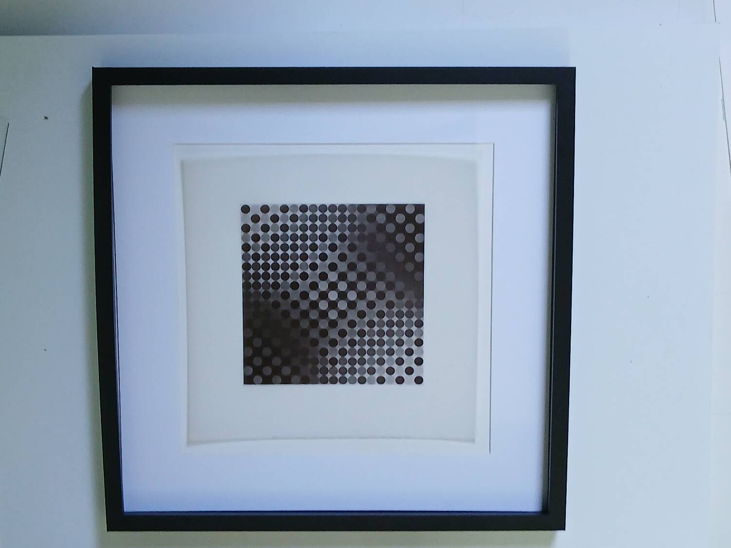 Tableau Vintage Art Optique - Victor Vasarely - Frame 40x40cm
