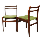 Vintage dining chairs set of 2 green grass Danish modern design