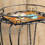 Wrought iron pedestal table Vallauris