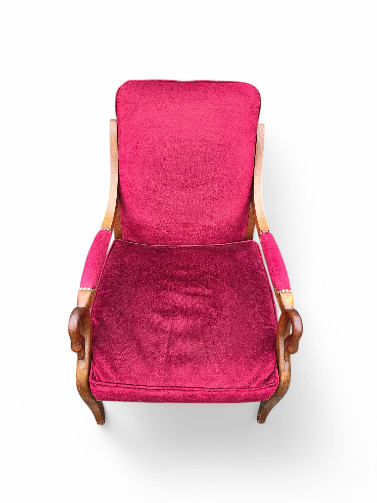 Paire de fauteuils anciens accoudoirs têtes de cygnes