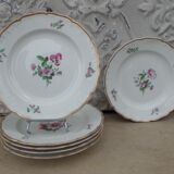 6 flat plates antique porcelain KPM Berlin