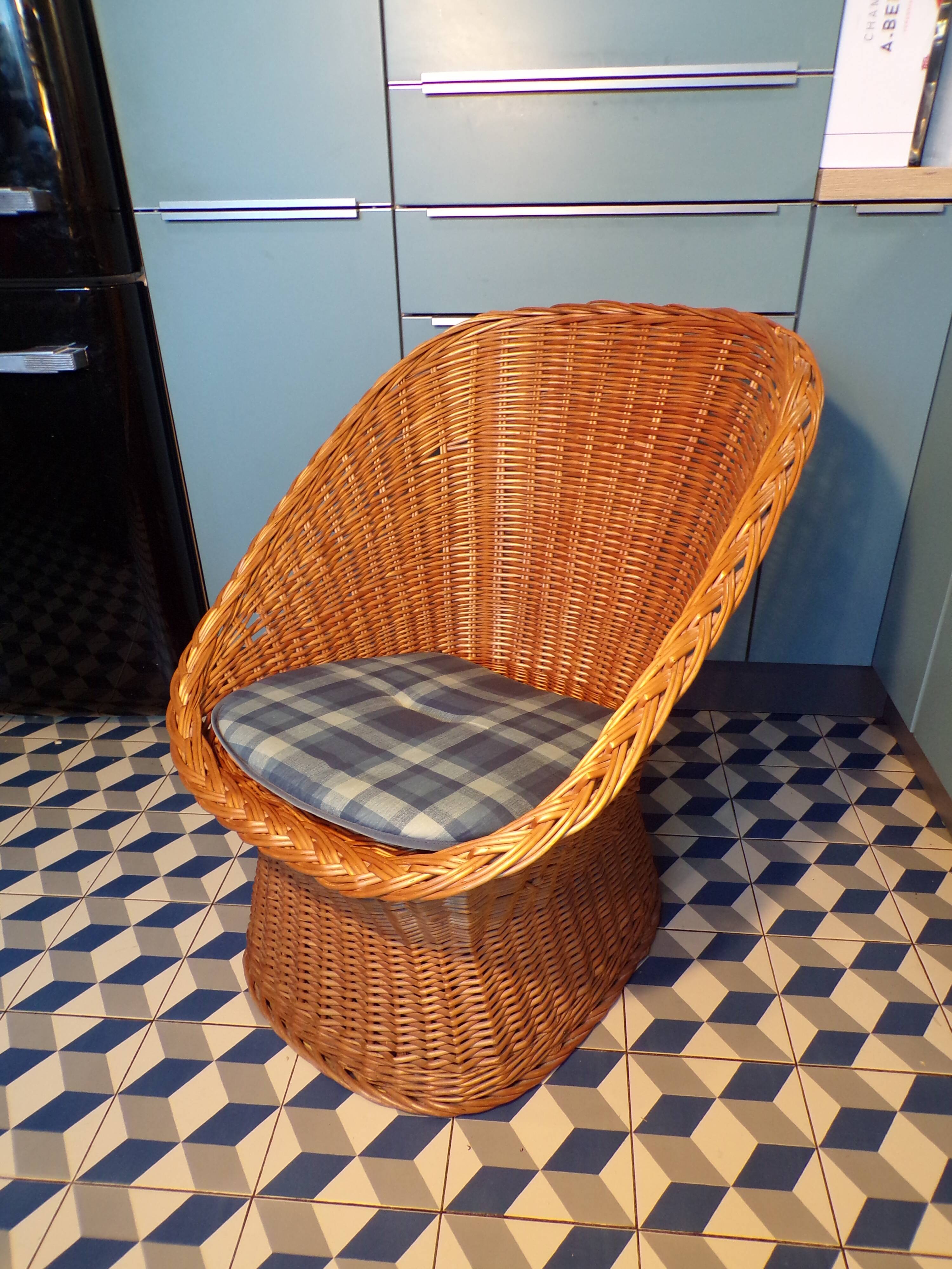 Vintage rattan armchair