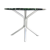 Smoked glass round table - Ø118