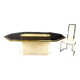 Table design vintage en laiton gravé par Roger Vanhevel