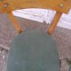 Pair of 1960 chairs, green skai and wood