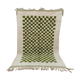 Berber carpet beni ouarain checkerboard white and green tiles wool, 270x170 cm
