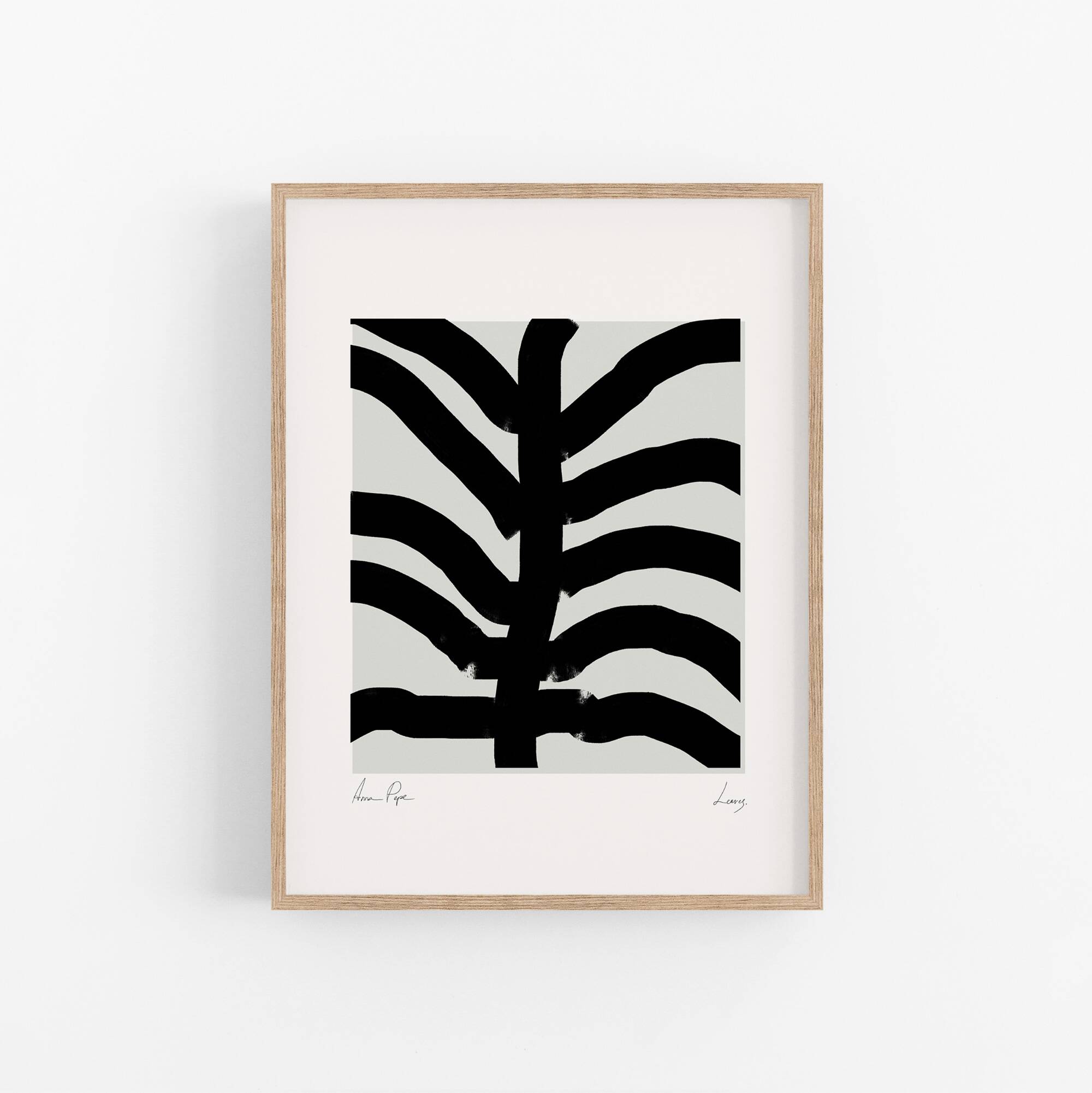 Abstract black lines giclee print, 50x70cm