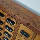 Dutch Beech / Pine Industrial Apothecary / Workshop Cabinet, circa 1950s