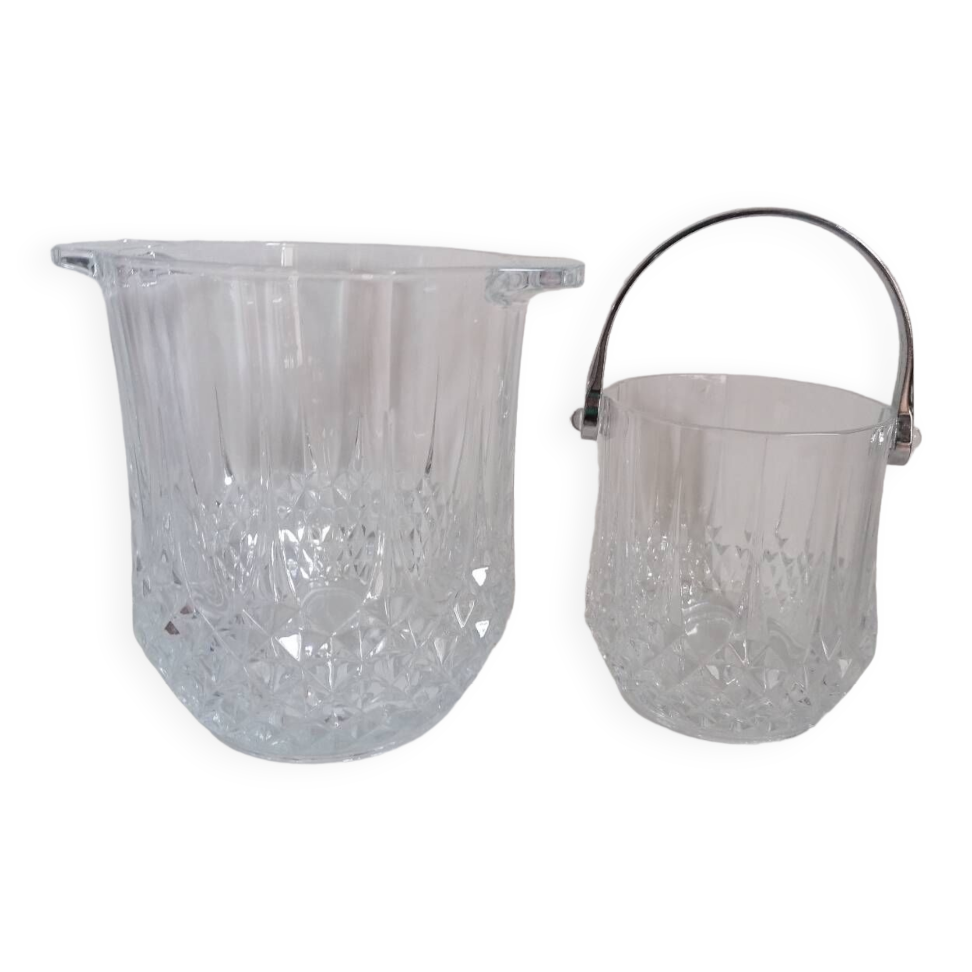 Lot 2 seaux cristal champagne glaçons
