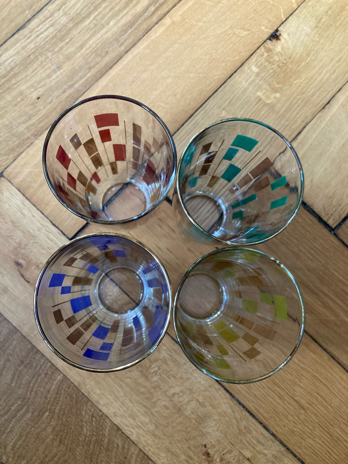 Verres à orangeade vintage 60s