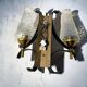 Pair Mid Century Itaian Modern  double wall sconce