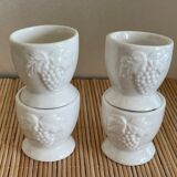 4 porcelain shells decoration grape bunch