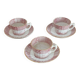 3 old Pexonne cups, Egyptian decor