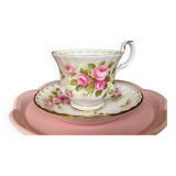 Vintage Royal Albert June porcelain cup and saucer, English manufacture