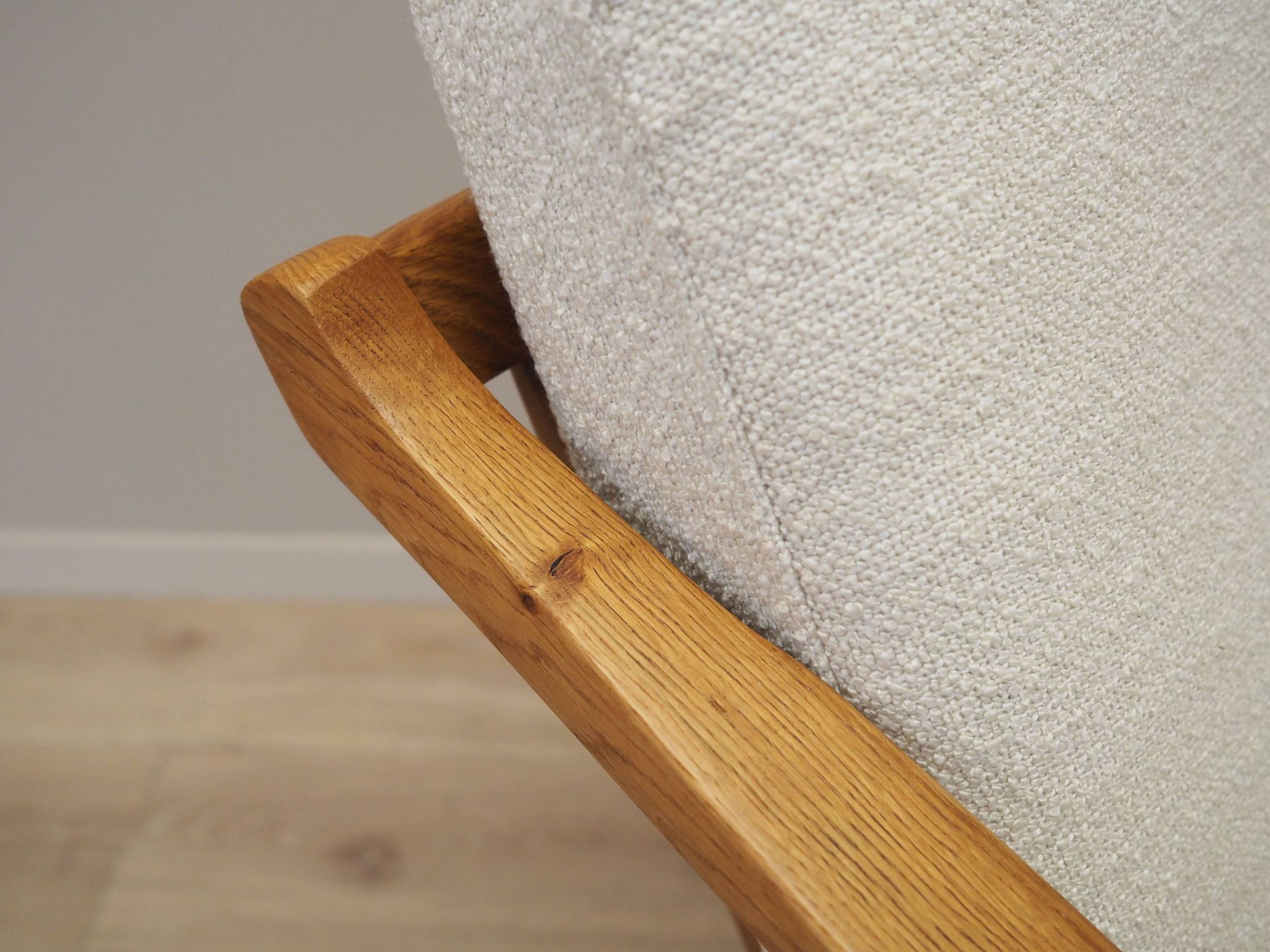 Oak armchair, Danish design, 1960s, designer: H. Brockmann Petersen, production: Randers Møbelfabrik