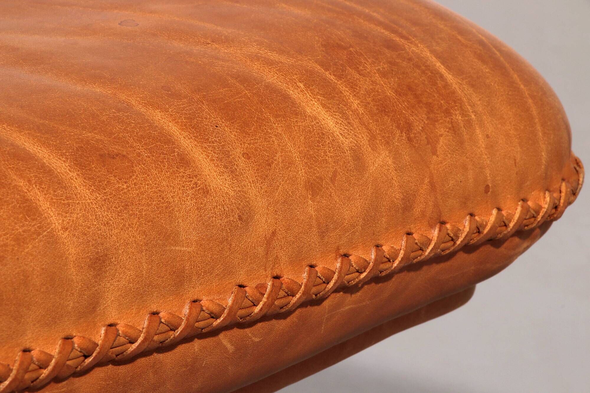 Vintage de Sede S 231 Leather armchair & ottoman, Switzerland 1960s