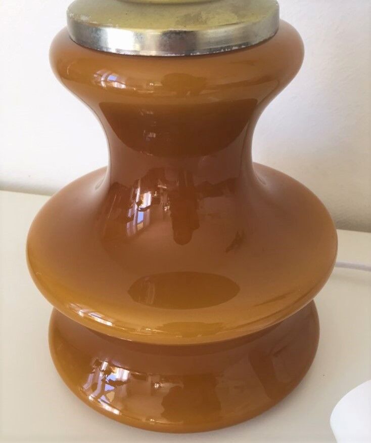 Vintage amber opaline hanging lamp 70 years