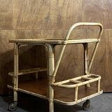 Bamboo serving trolley
