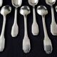 Box of 12 mocha spoons in silver metal Orbrille