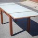 Antique wood table with 4 chairs, wooden table and formica, stepped foot table with extensions, 50's