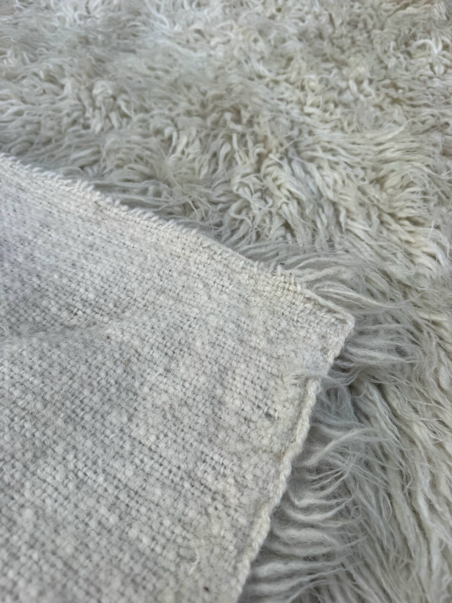 Large Scandinavian Rya rug wool from the 1960s.
