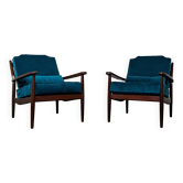 Pair of Scandinavian teak armchairs, 1960