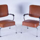 Chaises cognac cuir - set de 2