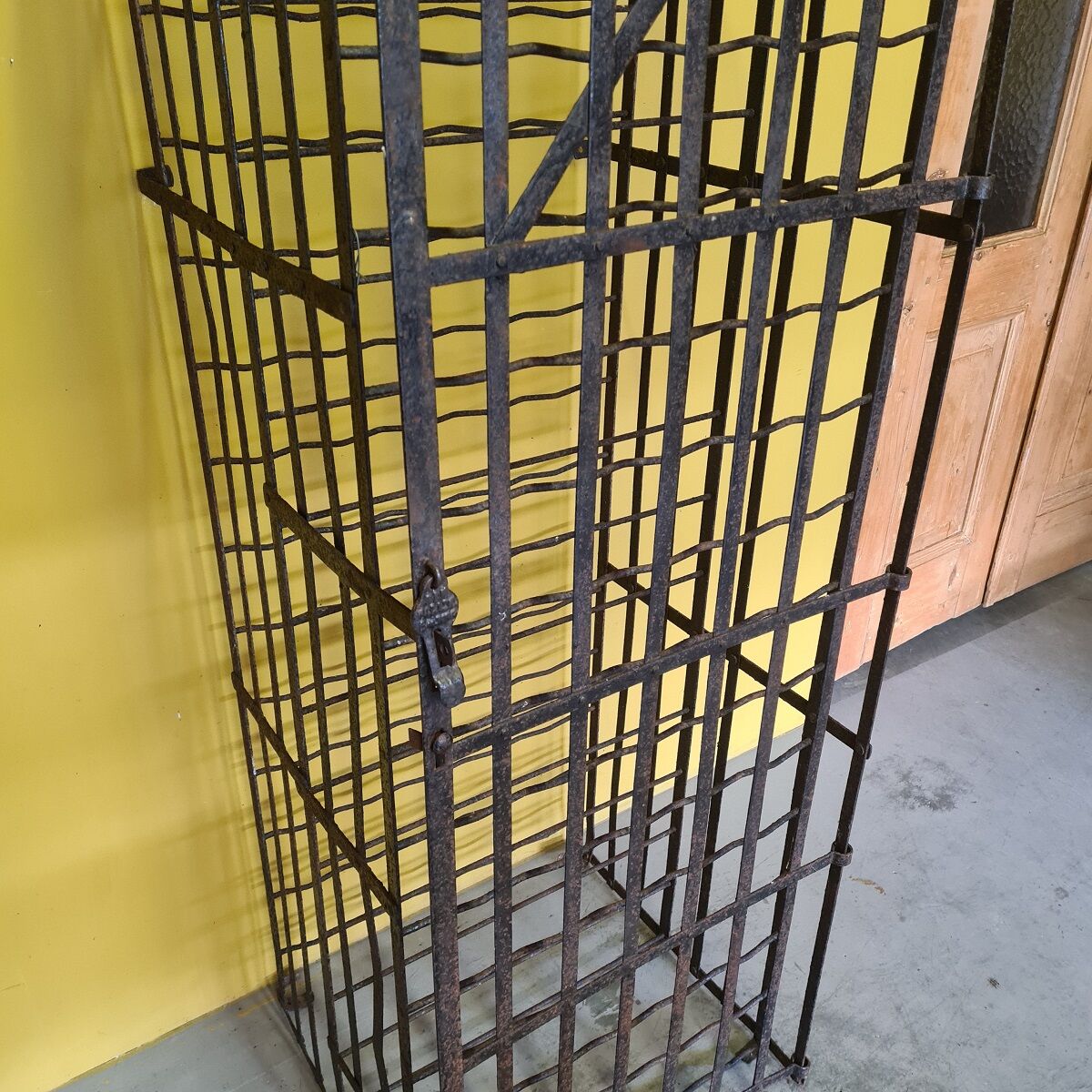 French metal wine vault from Rigidex, from the mid 1900s