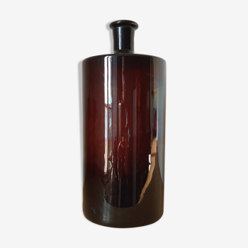 Black blown glass apothecary flask