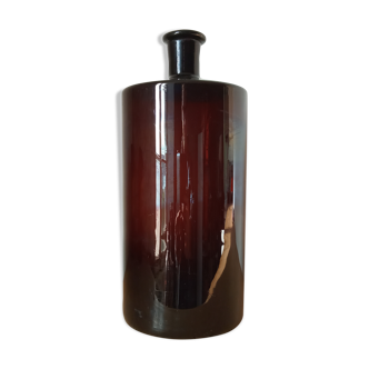 Black blown glass apothecary flask