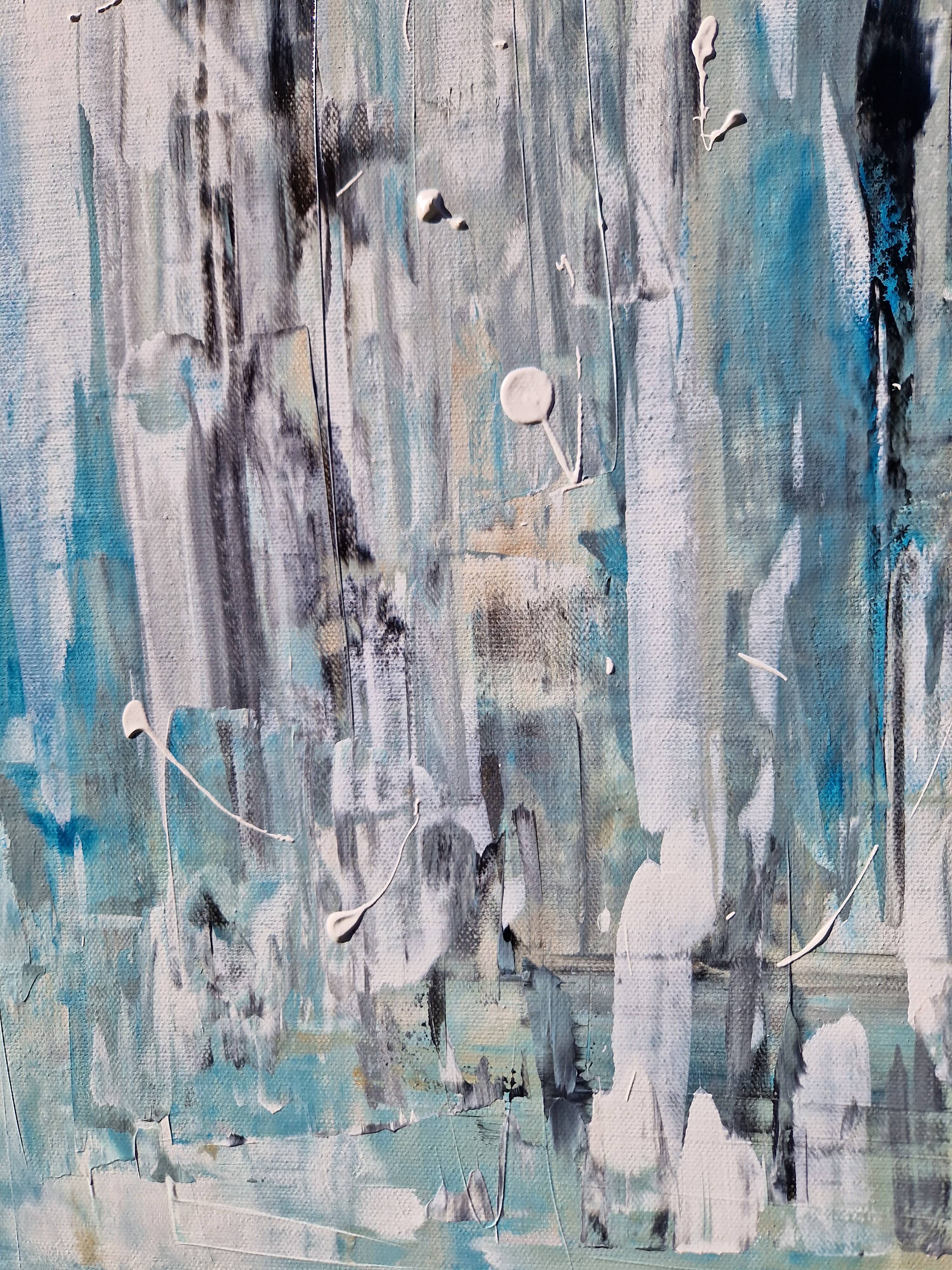 Framed abstract painting painting