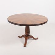 Italian round dining table in veneer, 1930s