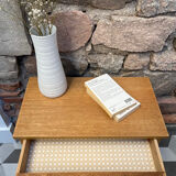 Spindle-legged bedside table from the 60s/70s.