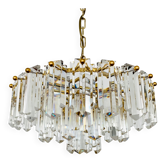 1 de 2 Lustre en verre cristal par J.T. Kalmar