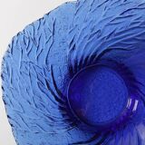 Bol en verre cobalt bleu du milieu du siècle : design finlandais 'Metsä', années 1970